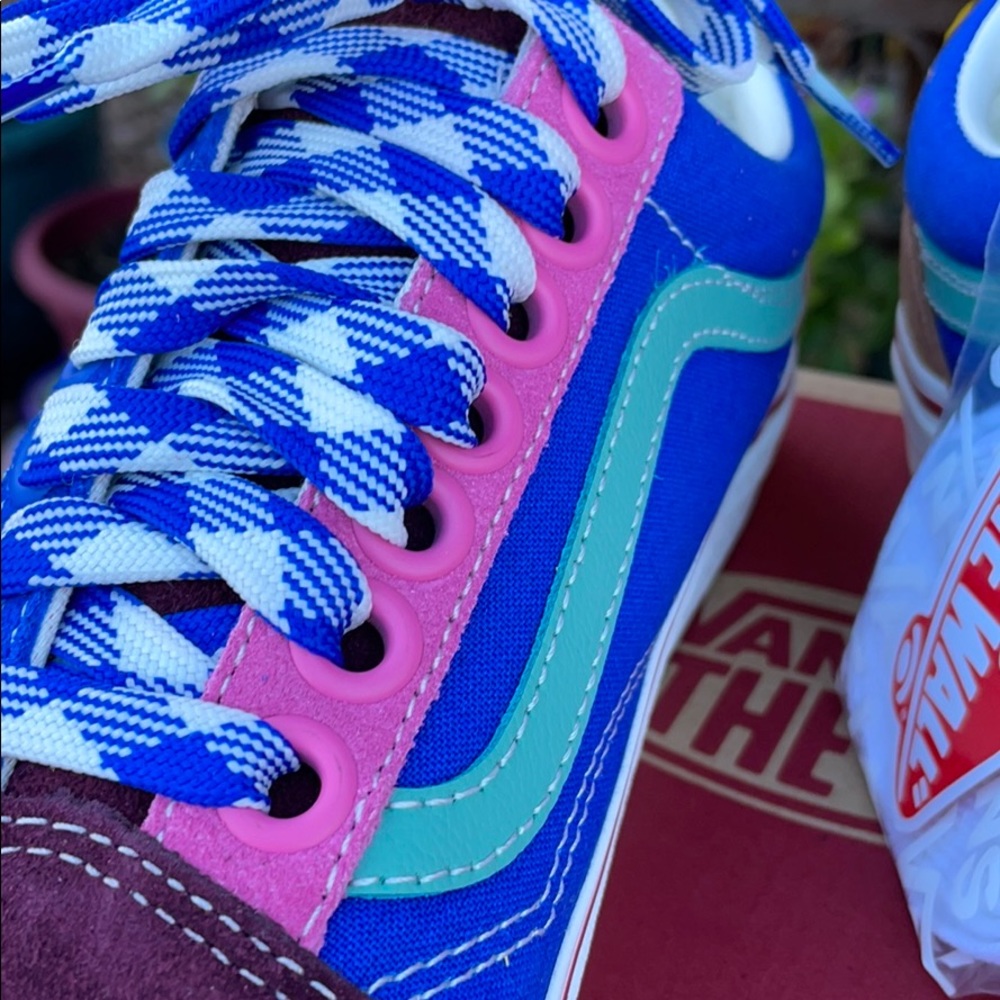 NIB Multicolor Old Skool Vans Sz 9.5 - Picture 14 of 15